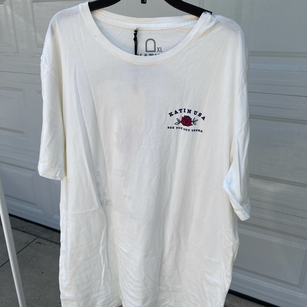 Katin Cream shirt with Rose print on front n back